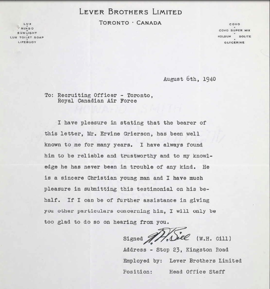 Letter of recommendation