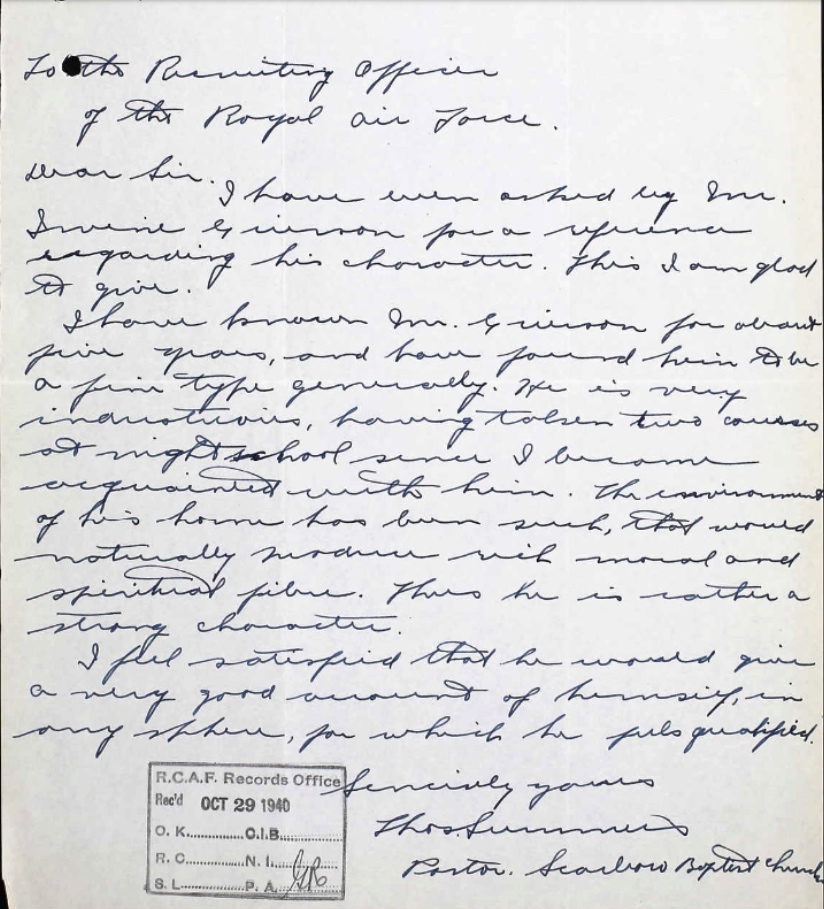 Letter of recommendation