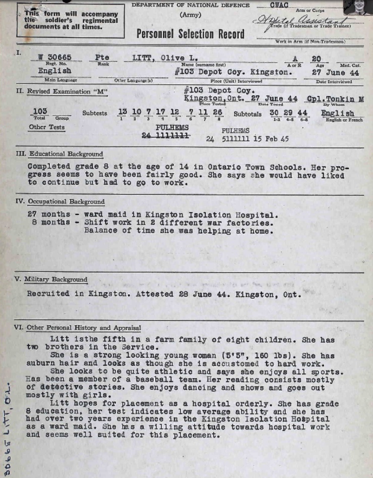 Personnel Selection Form
