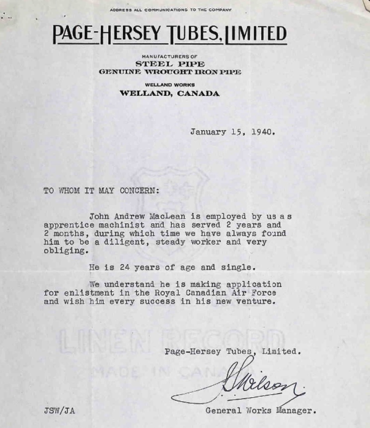 Letter of recommendation