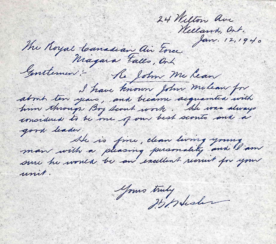 Letter of recommendation