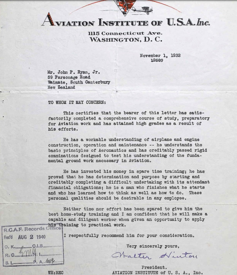 Letter of recommendation