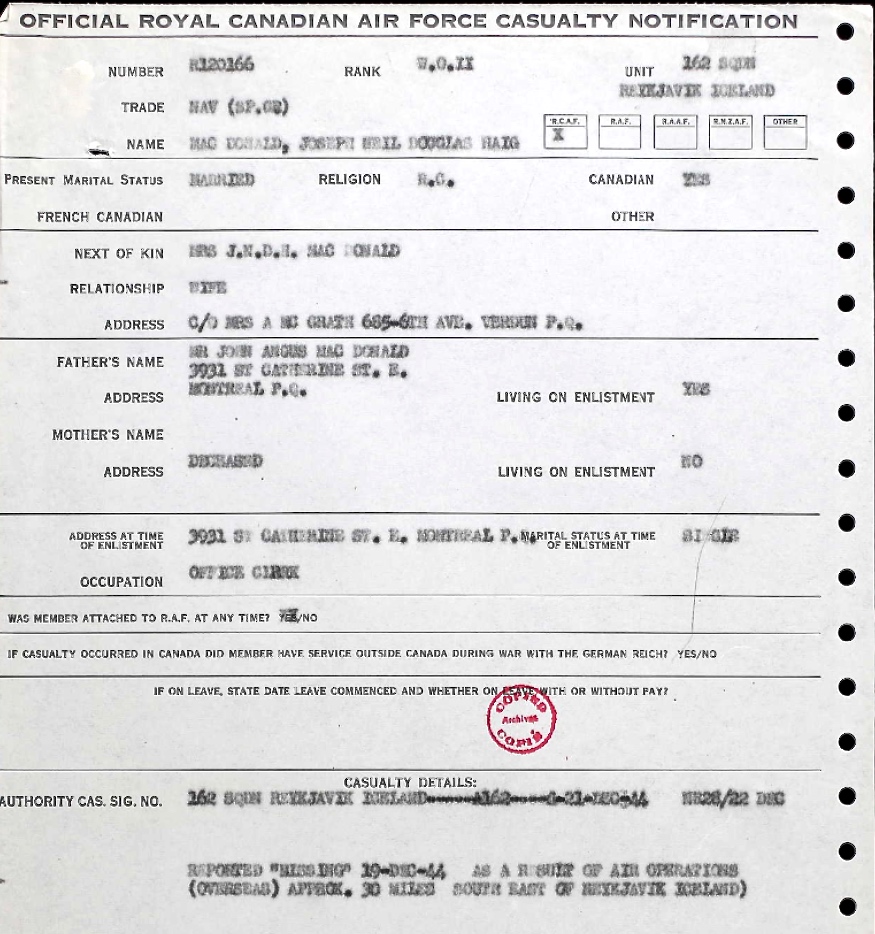 Notification of death