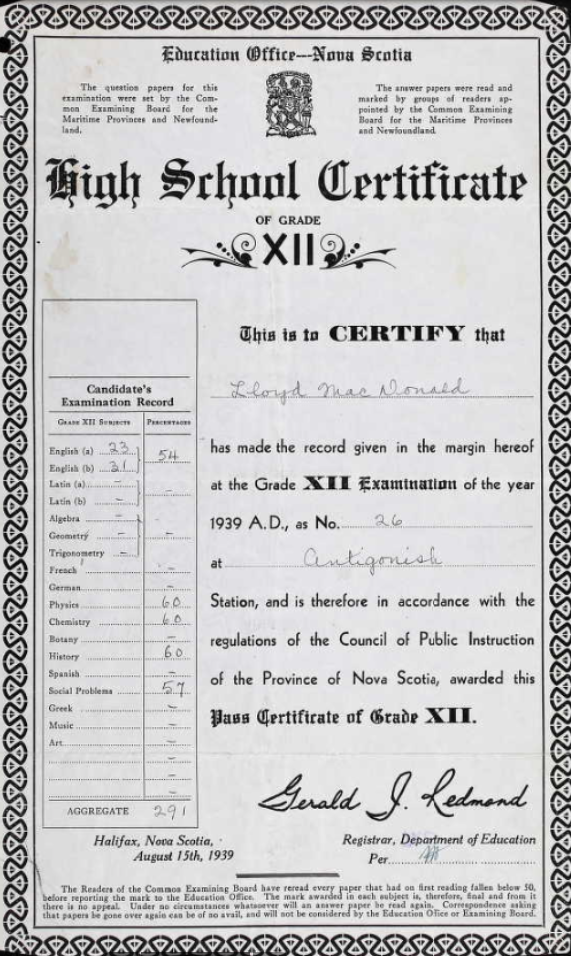High School Certificate