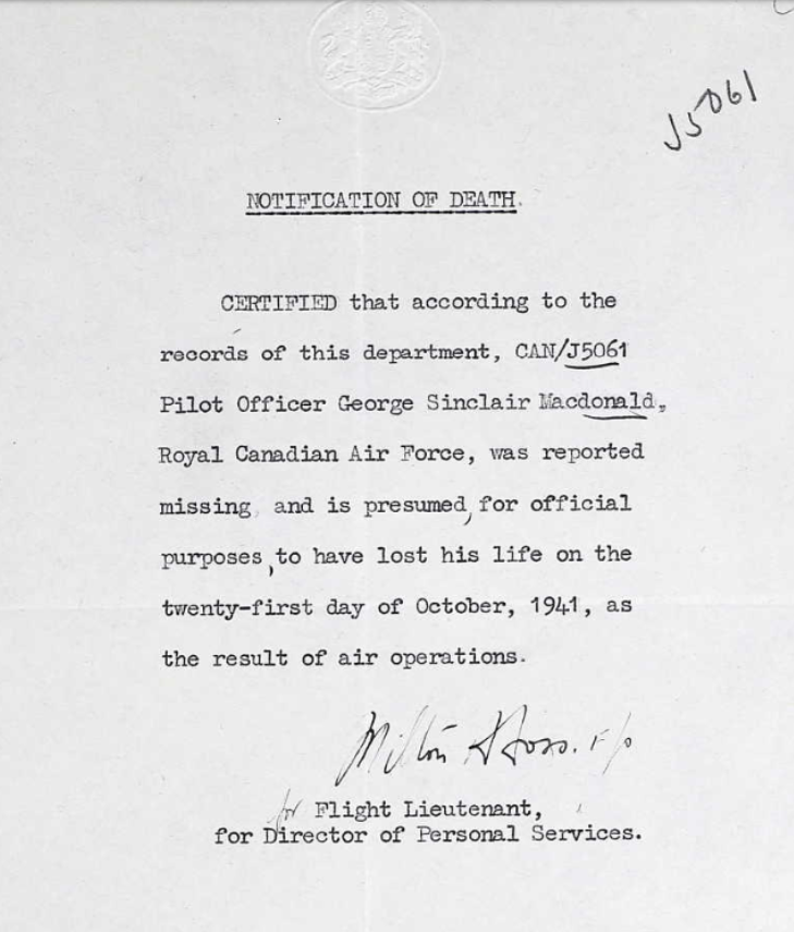 Notification of Death