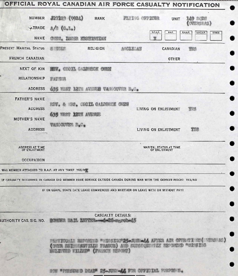 Notification of death