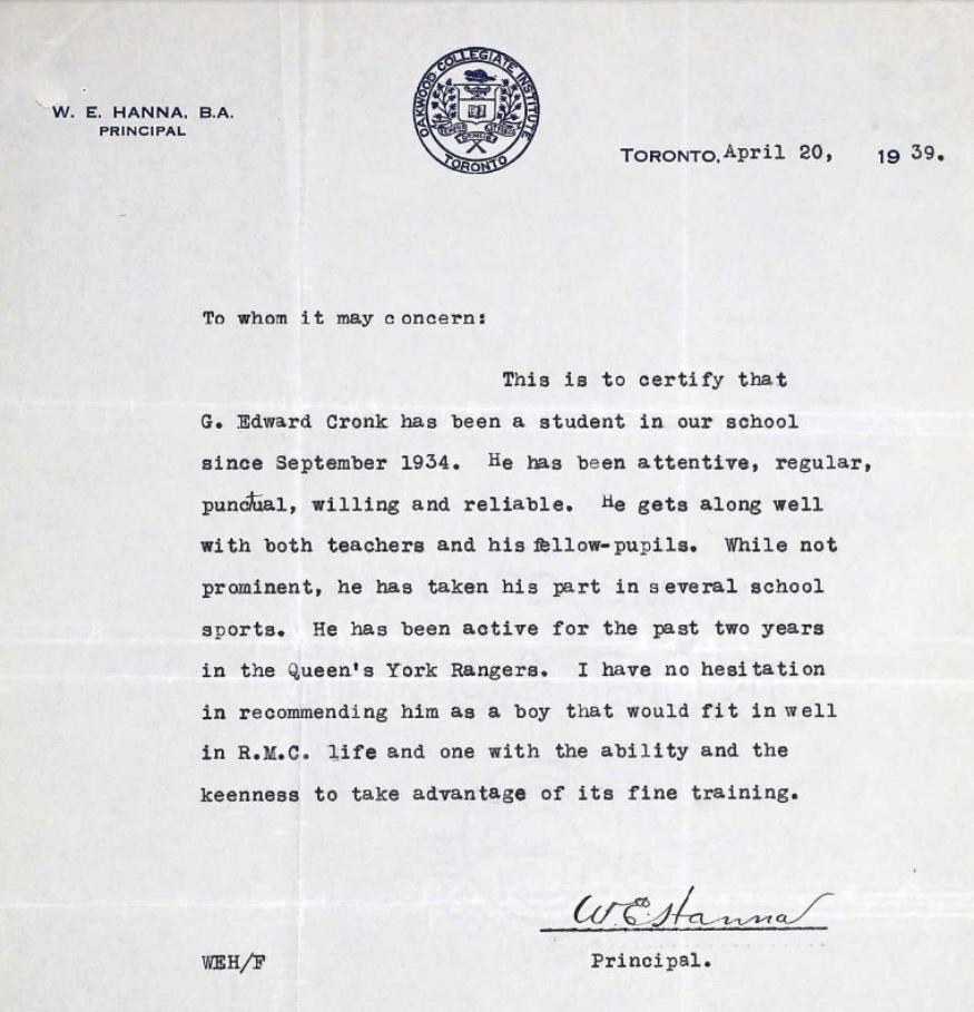 Lettre de recommendation