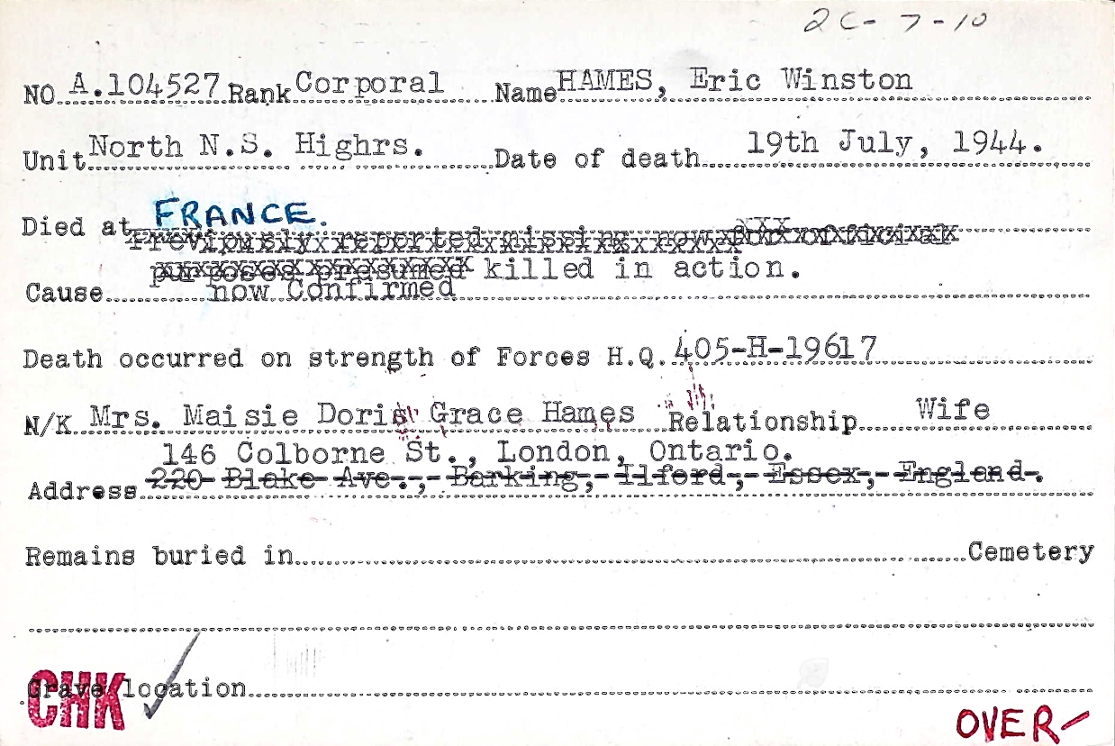 Circumstances of death