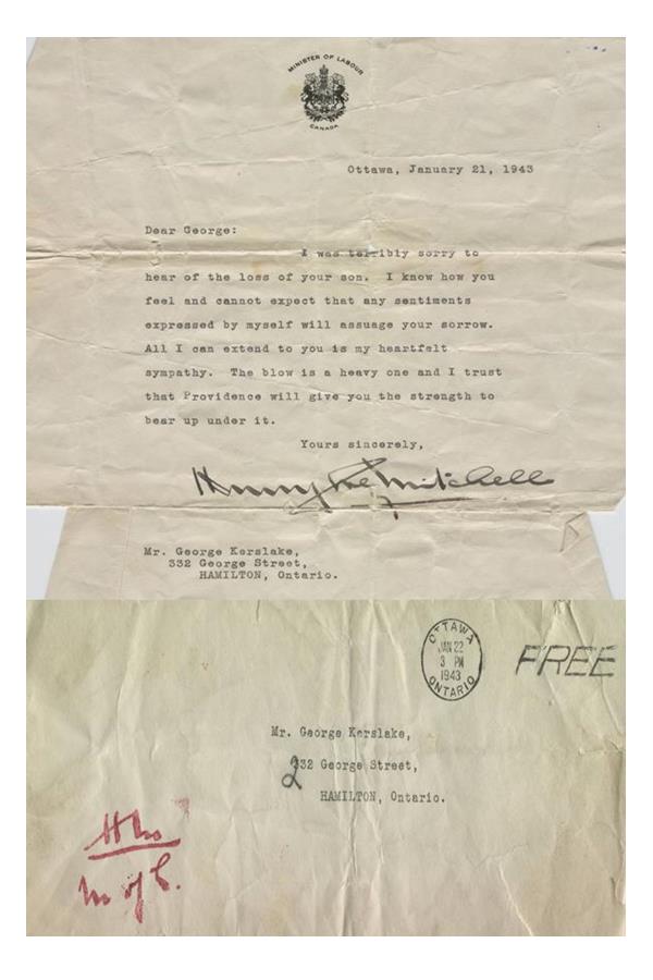 Letter of Condolonces