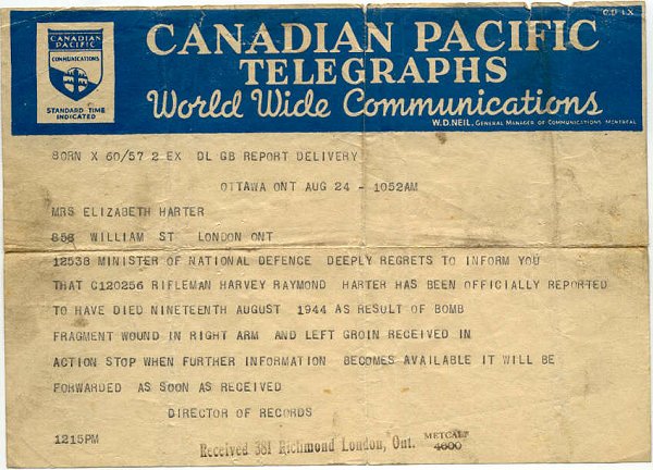 Telegraph - Notice of death