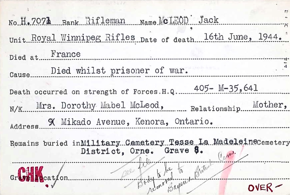 Circumstances of death