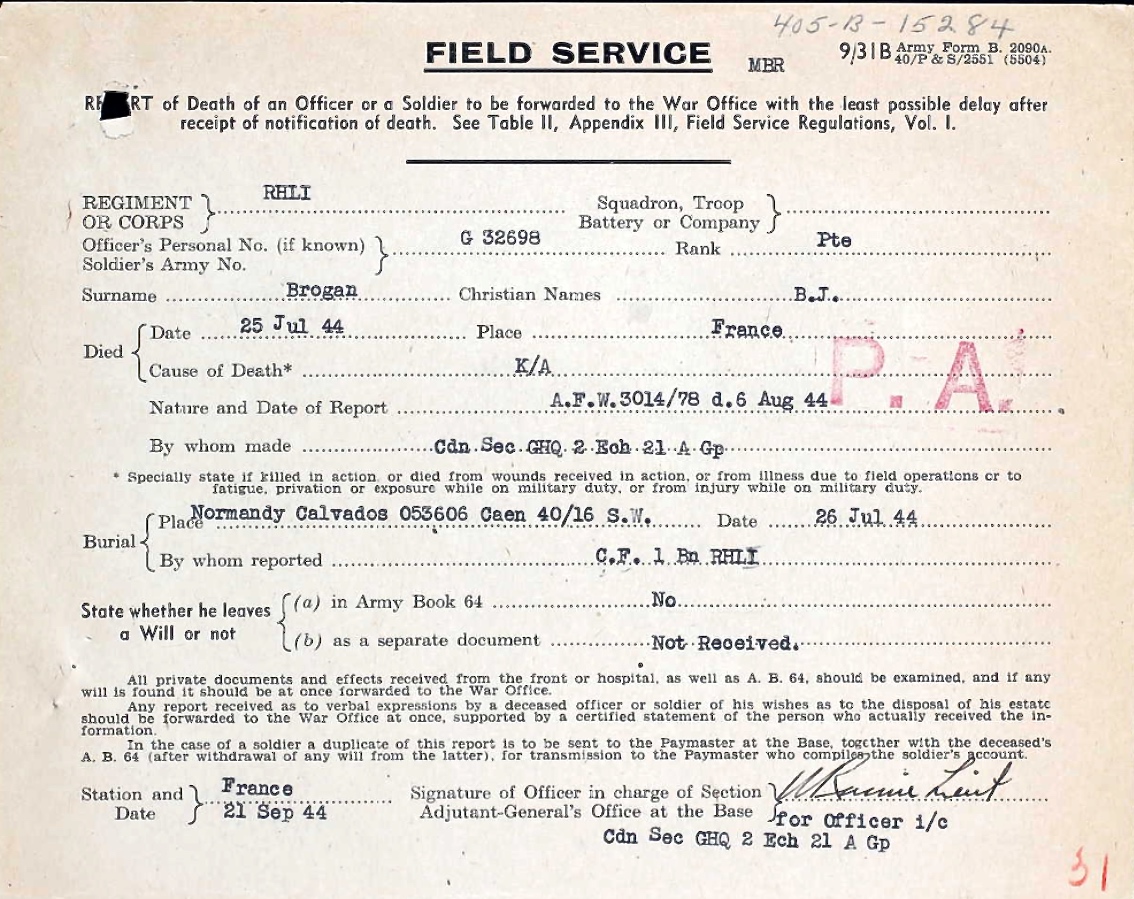 Field Service Form