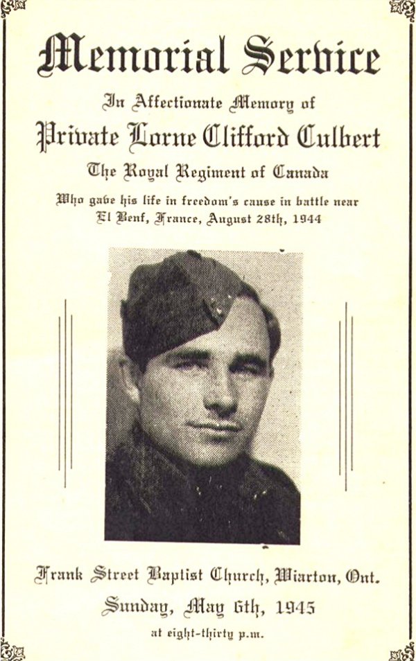 Photo of Lorne Clifford Culbert