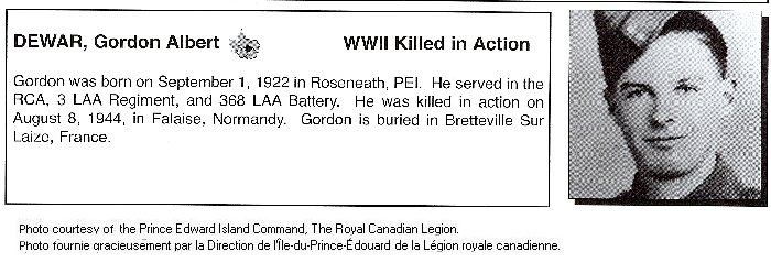 Photo of Gordon Albert Dewar