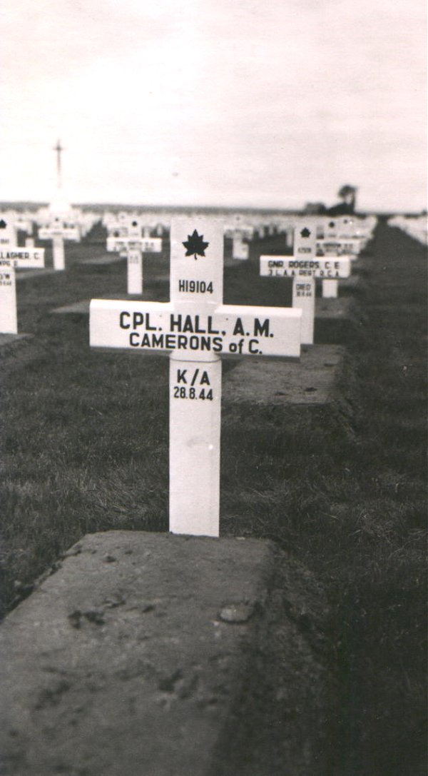 Gravemarker for Archibald McNeice Hall