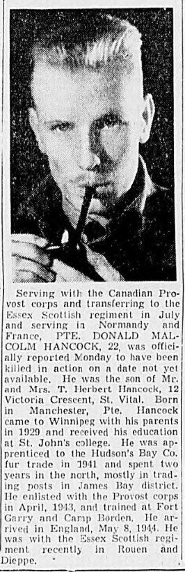 Photo of DONALD MALCOLM HANCOCK