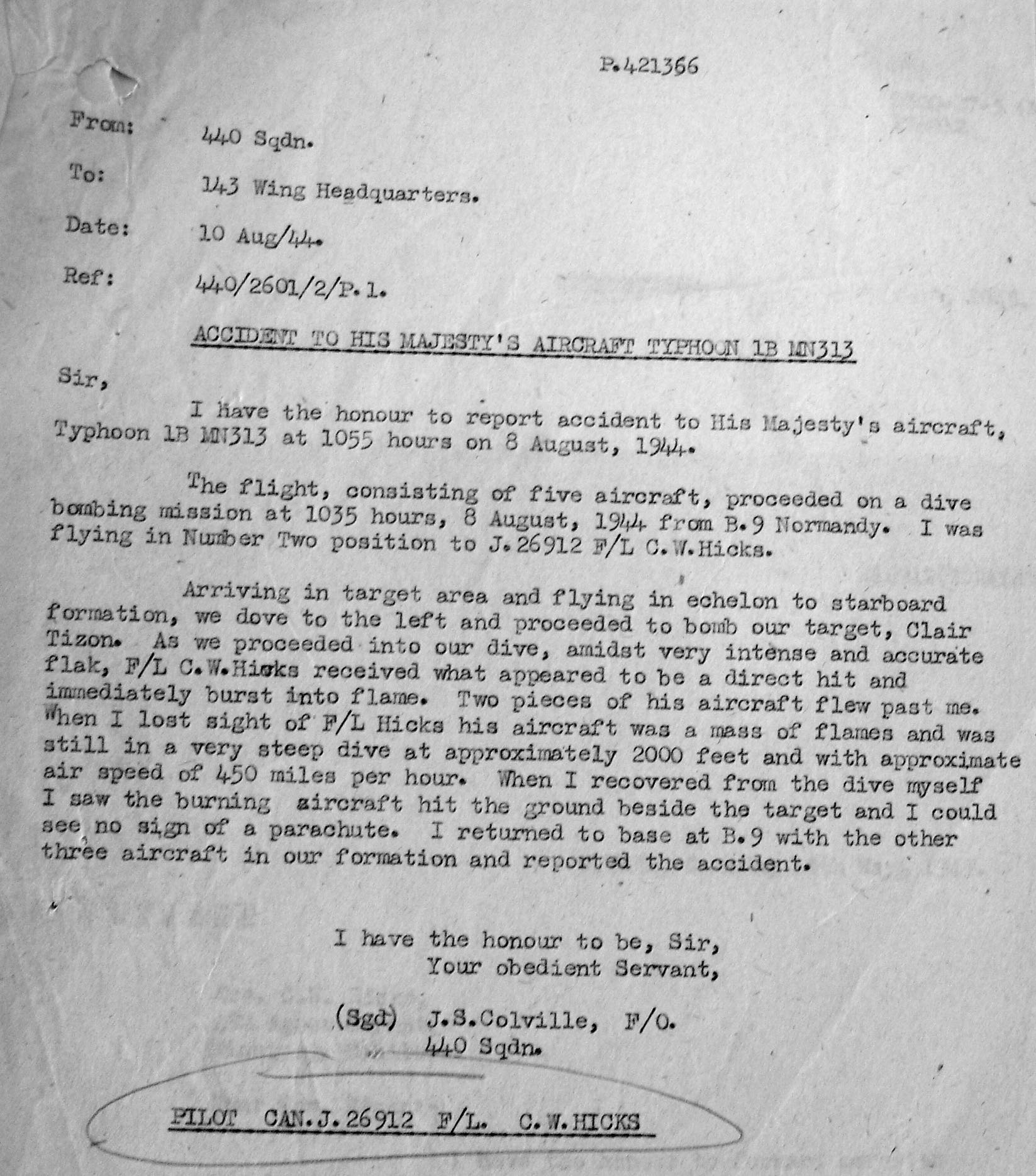 Circumstances of Death