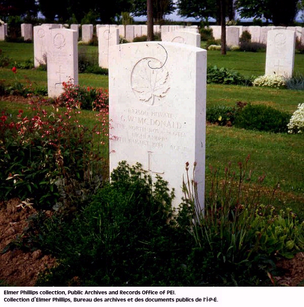 Grave marker for G.W. McDonald