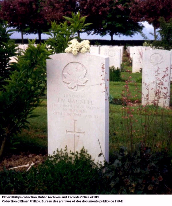 Grave marker for J.W. Macneill