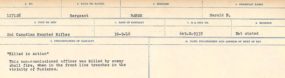 Circumstances of Death