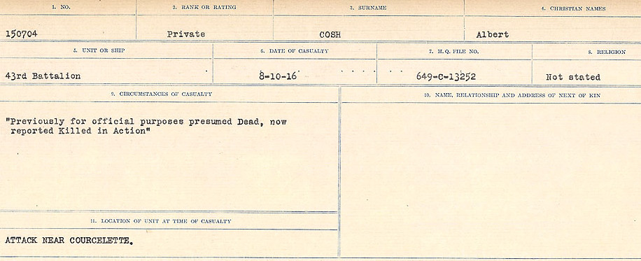 Circumstances of Death Registers