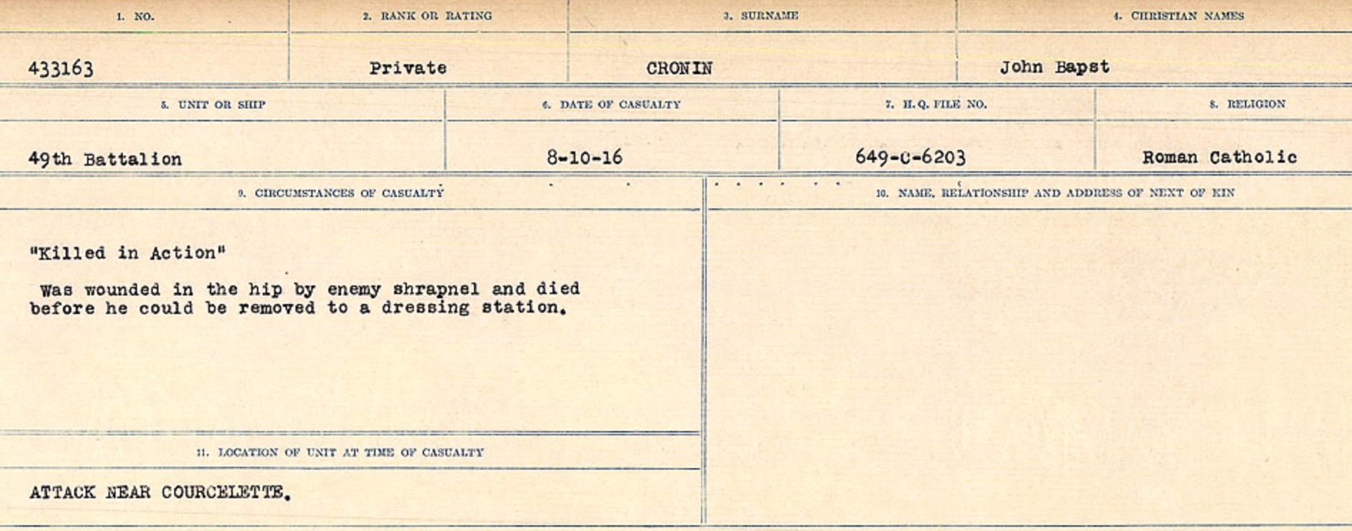 Circumstances of death registers