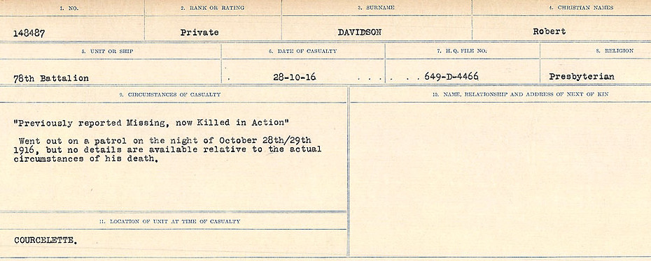 Circumstances of death registers