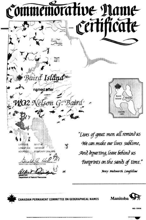 Commemorative Name Certificate