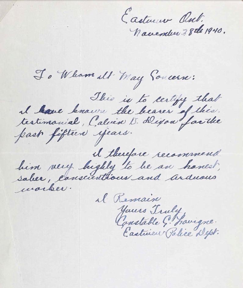 Letter of recommendation