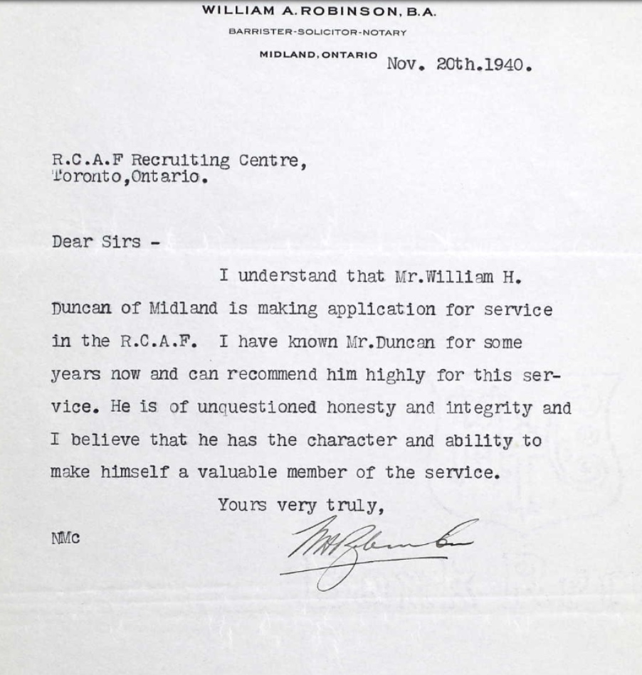 Letter of recommendation