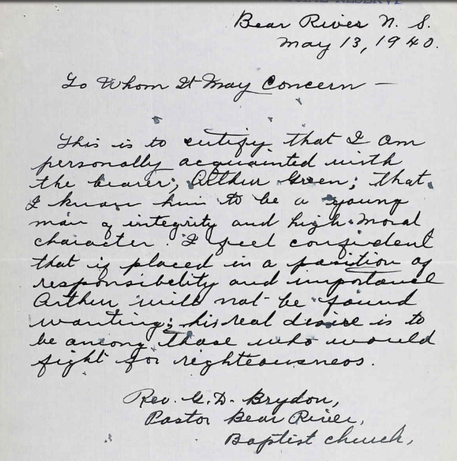 Letter of recommendation