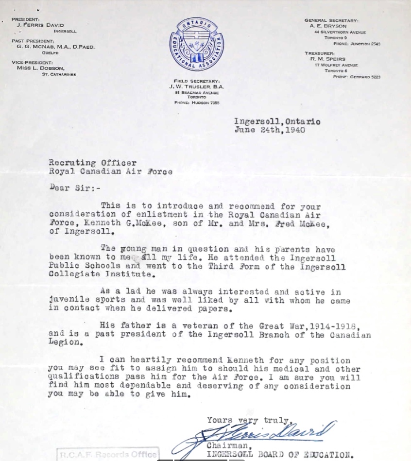 Letter of recommendation