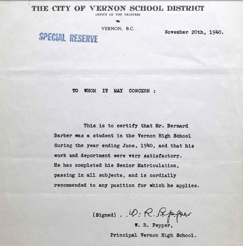 Letter of recommendation