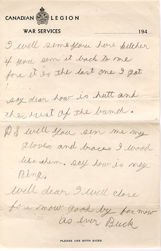 Letter from Albert - undated
