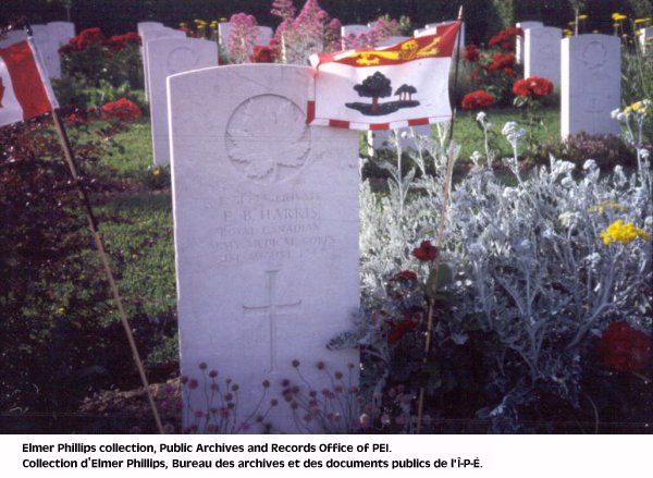 Grave marker for E.B. Harris