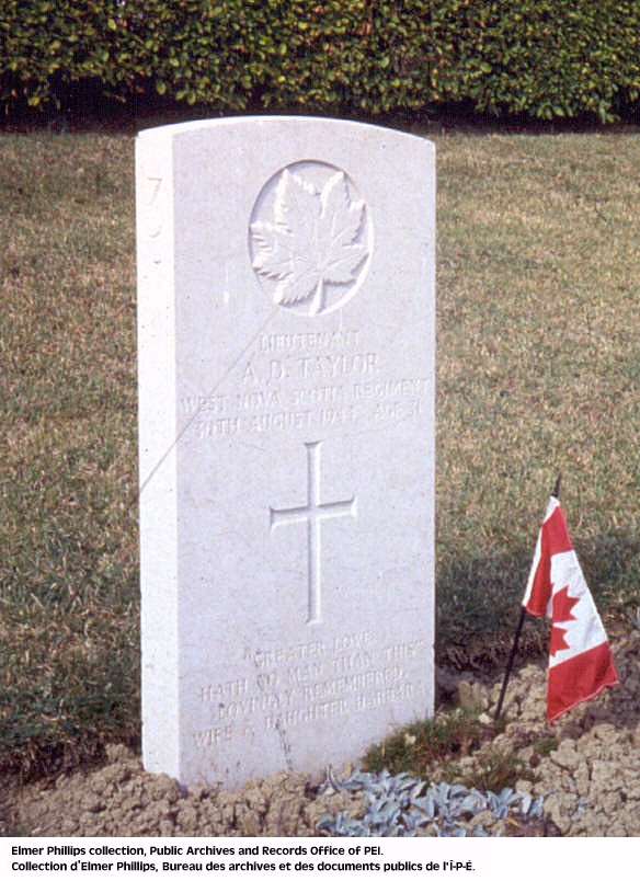 Grave marker for A.D. Taylor