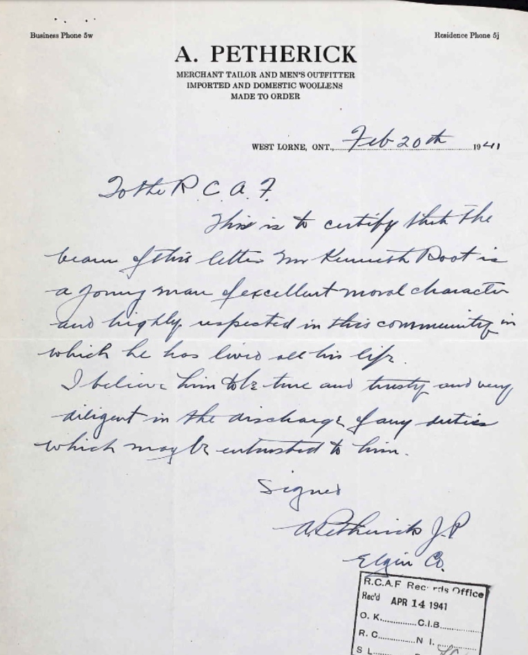 Letter of recommendation