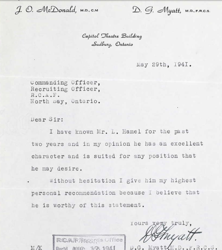 Letter of recommendation