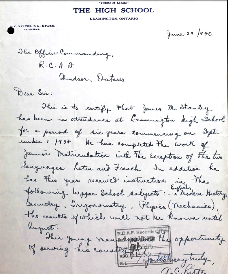 Letter of recommendation