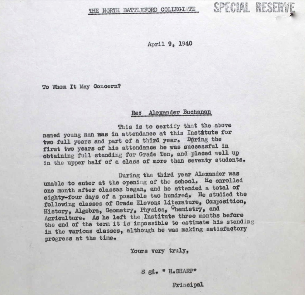 Letter of recommendation