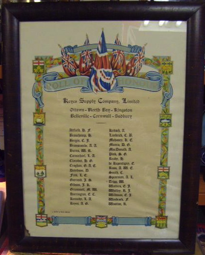 Roll of honour