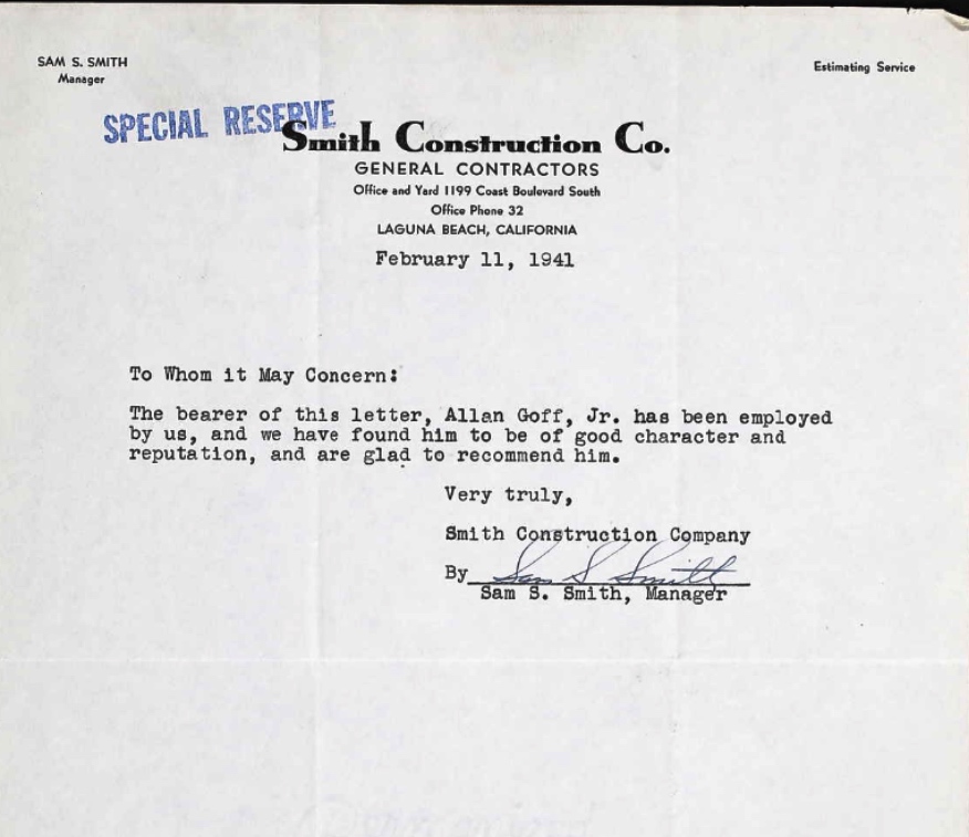 Letter of recommendation