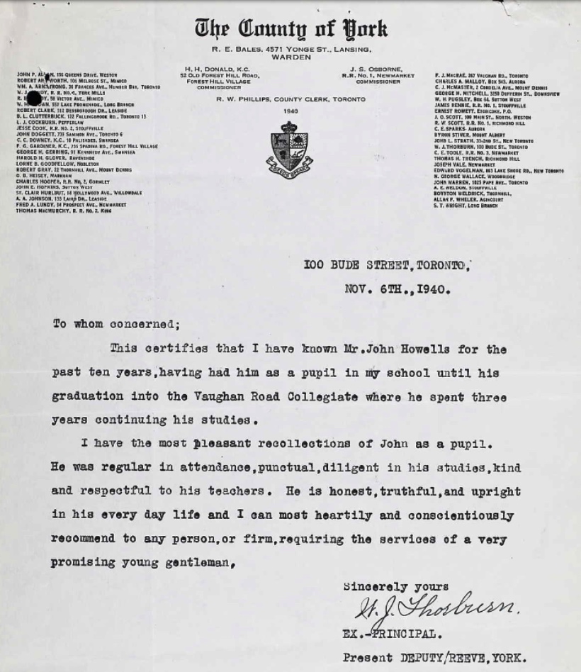 Letter of recommendation