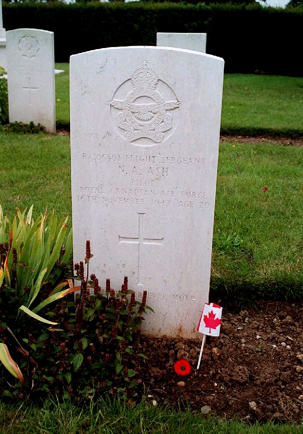 Gravestone for N.A. Ash