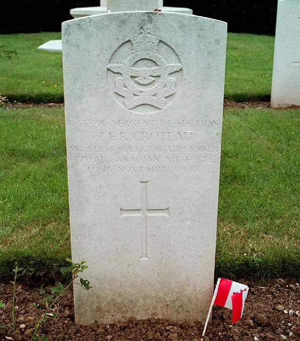 Gravestone of J. F. R. Croteau