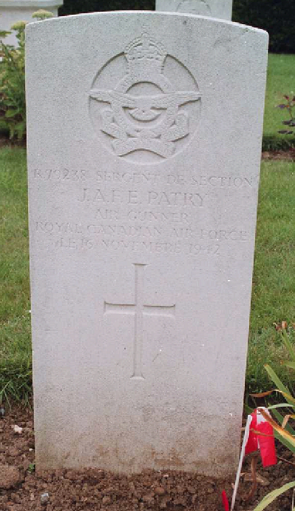 Gravestone of J. A. F. Patry