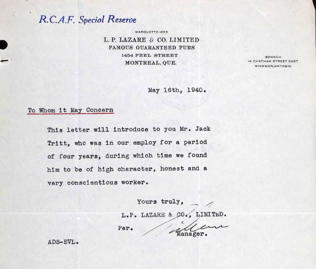 Letter of recommendation