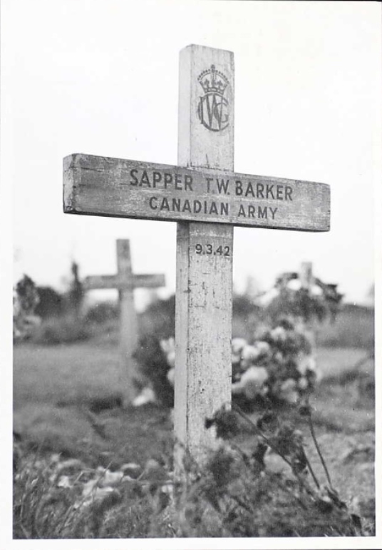 Temporary grave marker