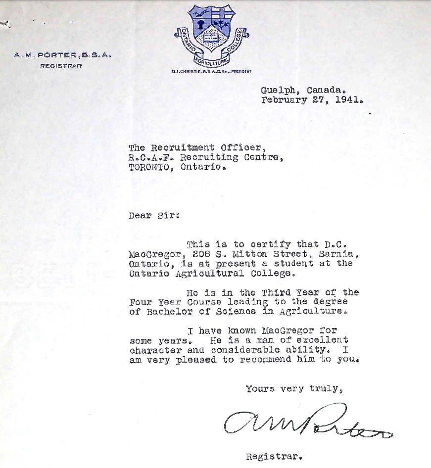 Letter of recommendation