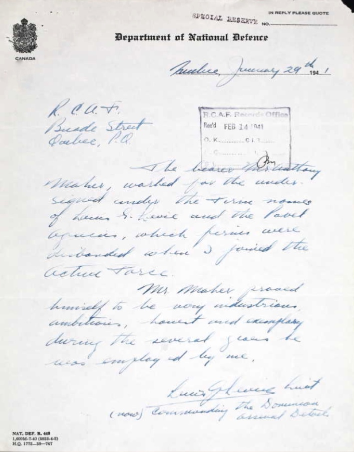 Letter of recommendation